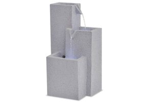 Binnenfontein met LED-verlichting Polyresin - Grijs (46% korting)