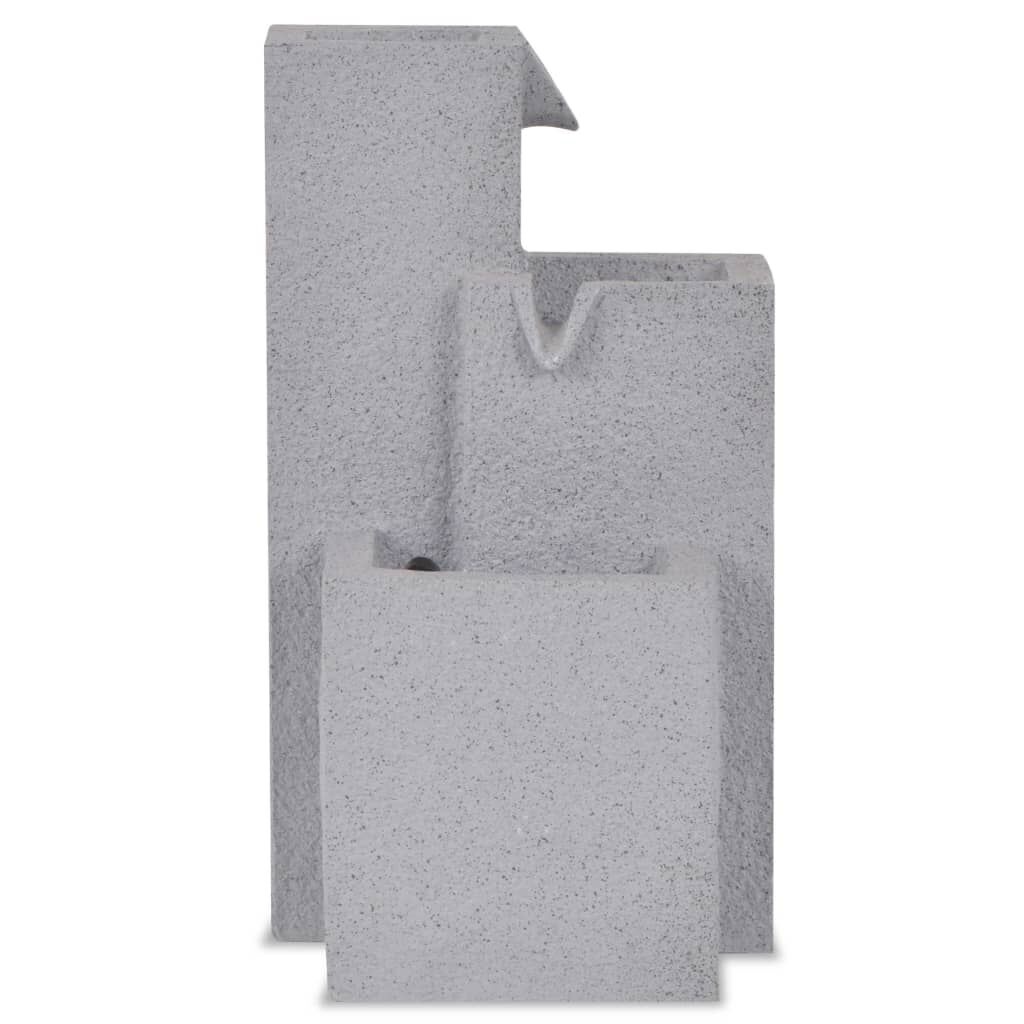 vidaXL Binnenfontein Polyresin met LED - Grijs - 34% Korting