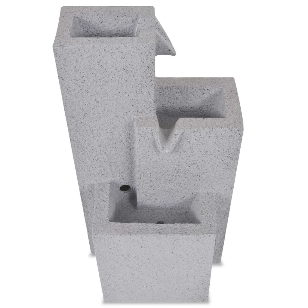 vidaXL Binnenfontein Polyresin met LED - Grijs - 34% Korting