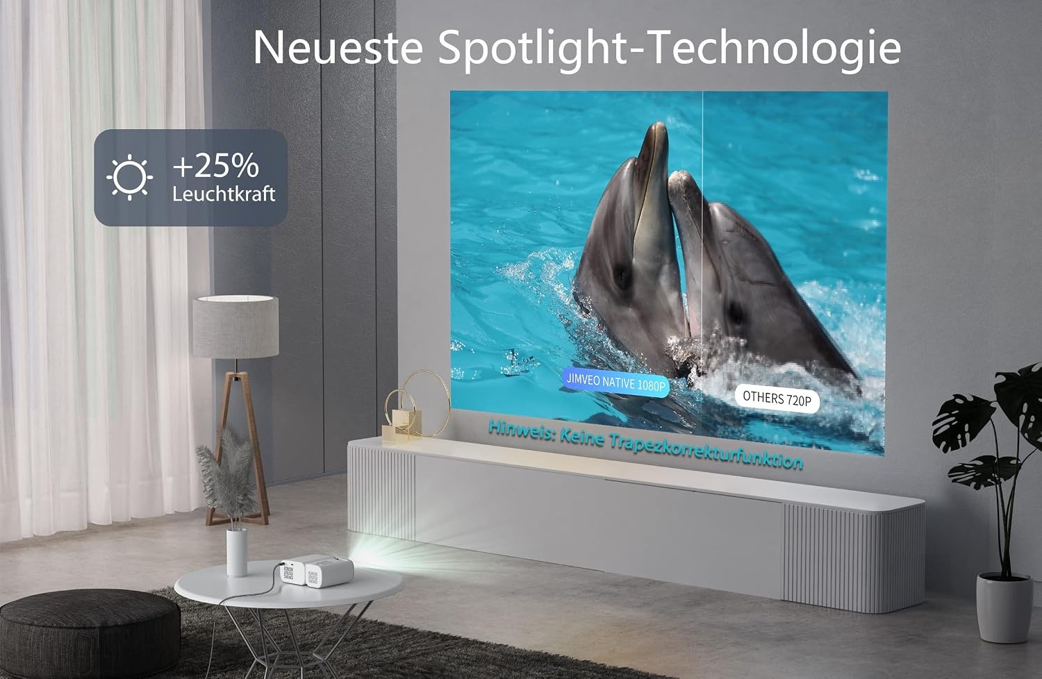 Mini Beamer 8000 Lumen 1080p Full HD met 35% Korting