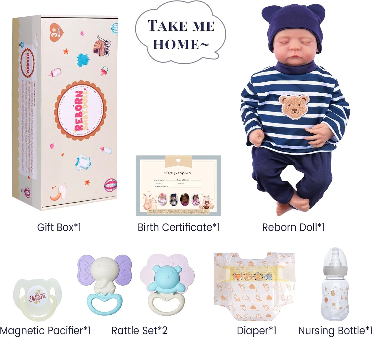 Levensechte Reborn Babypop Jongen Vinyl 50cm - 34% Korting