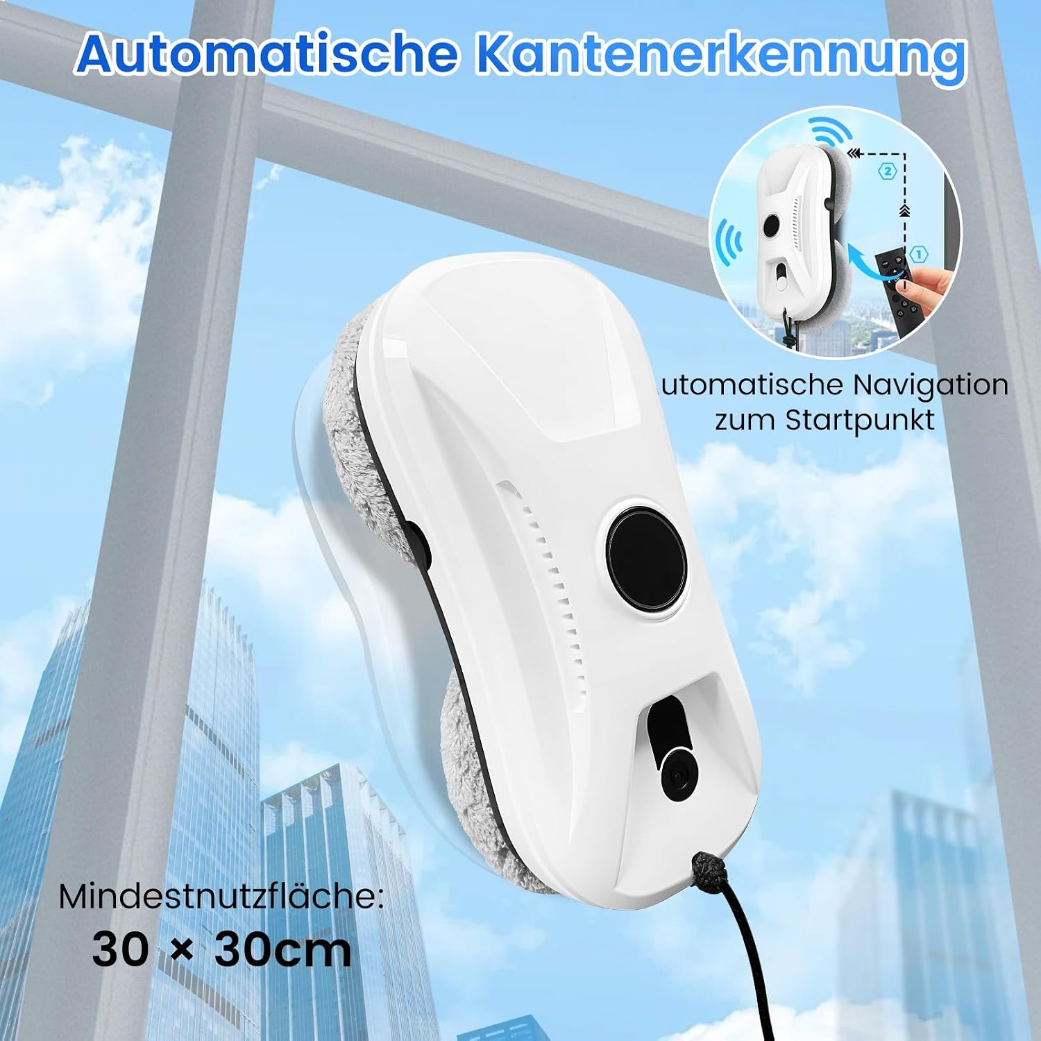 Raamrobot 5600 Pa, Dubbele Sproei, Afstandsbediening - 34% Korting