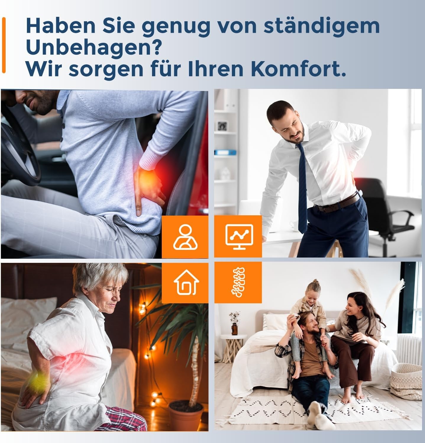 Draadloze Warmtegordel Rug met 5 Warmtestanden & 5 Massagemodi - 34% Korting