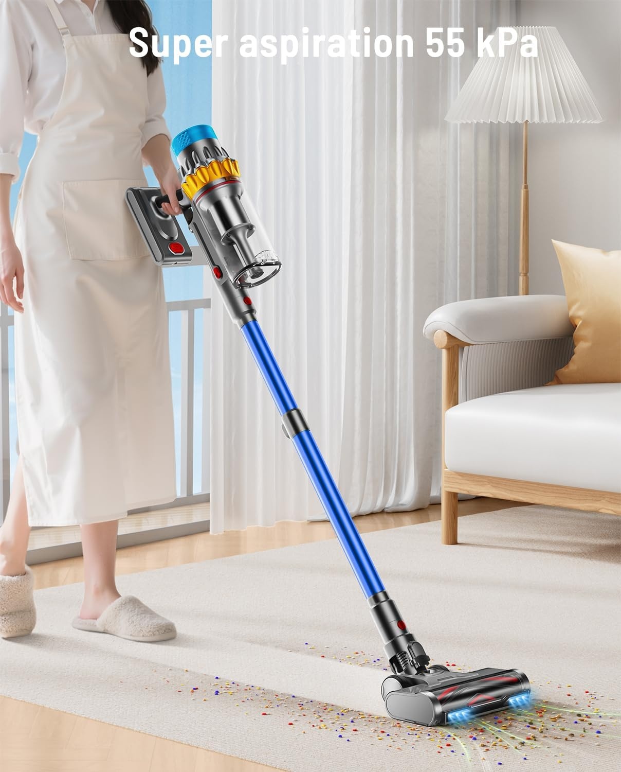 Draadloze Stofzuiger - 600W, 70 Min Looptijd, OLED-scherm - 34% Korting