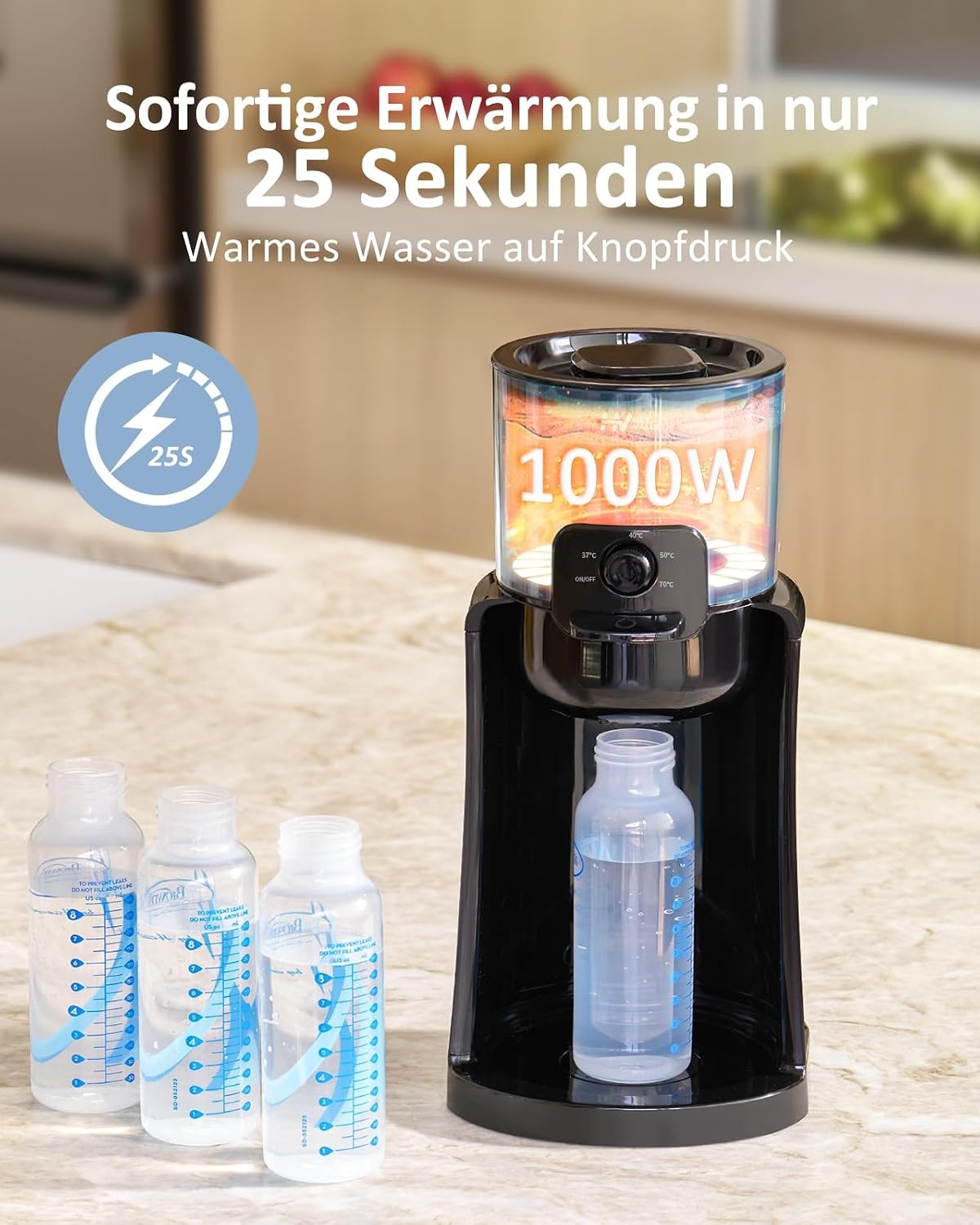 Babyfles Verwarmer & Waterdispenser Zwart | 400W | 29% Korting