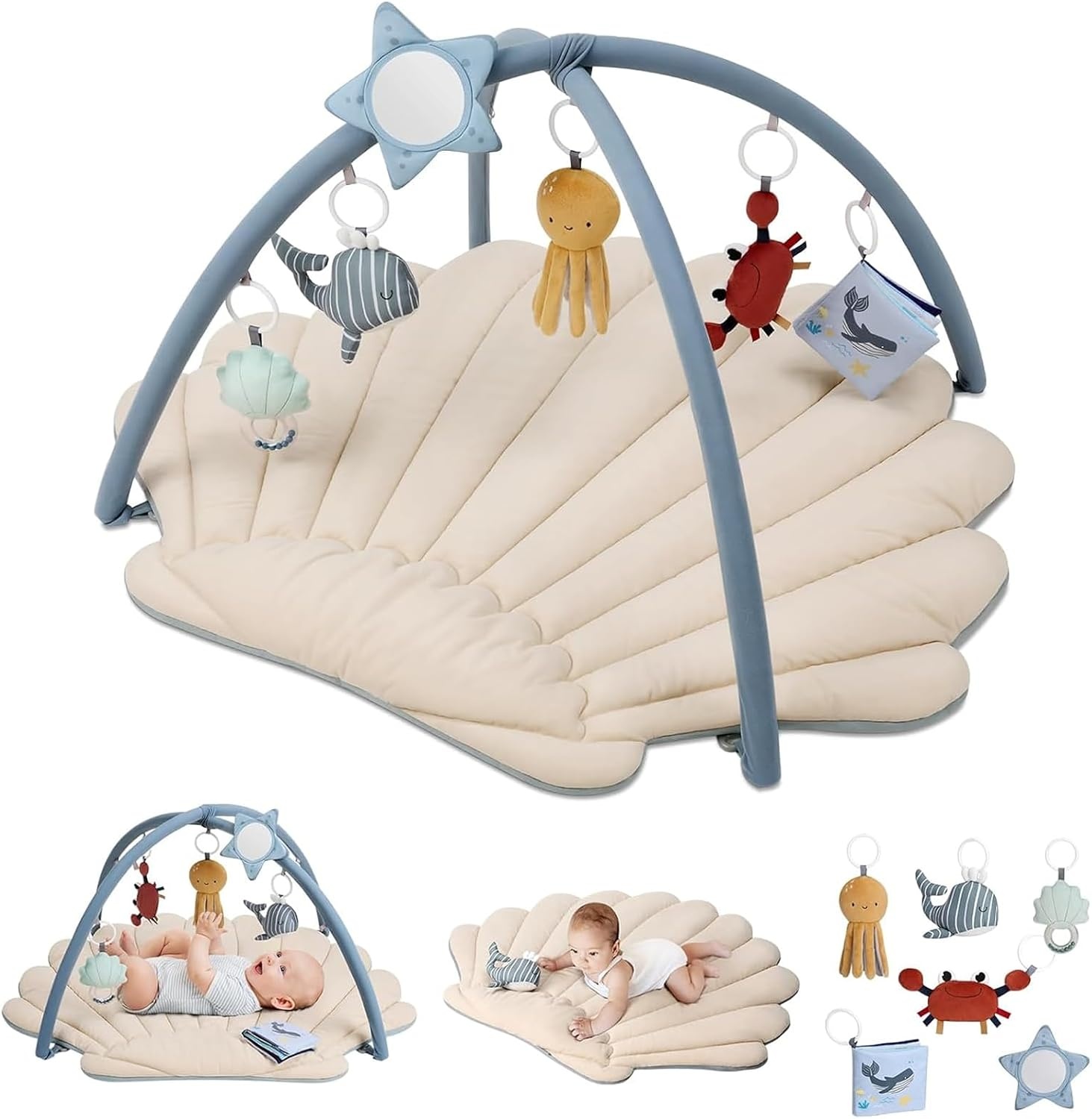 Baby Speelkleed Boho Oceaan met 6 Speeltjes (103x96 cm) - 34% Korting
