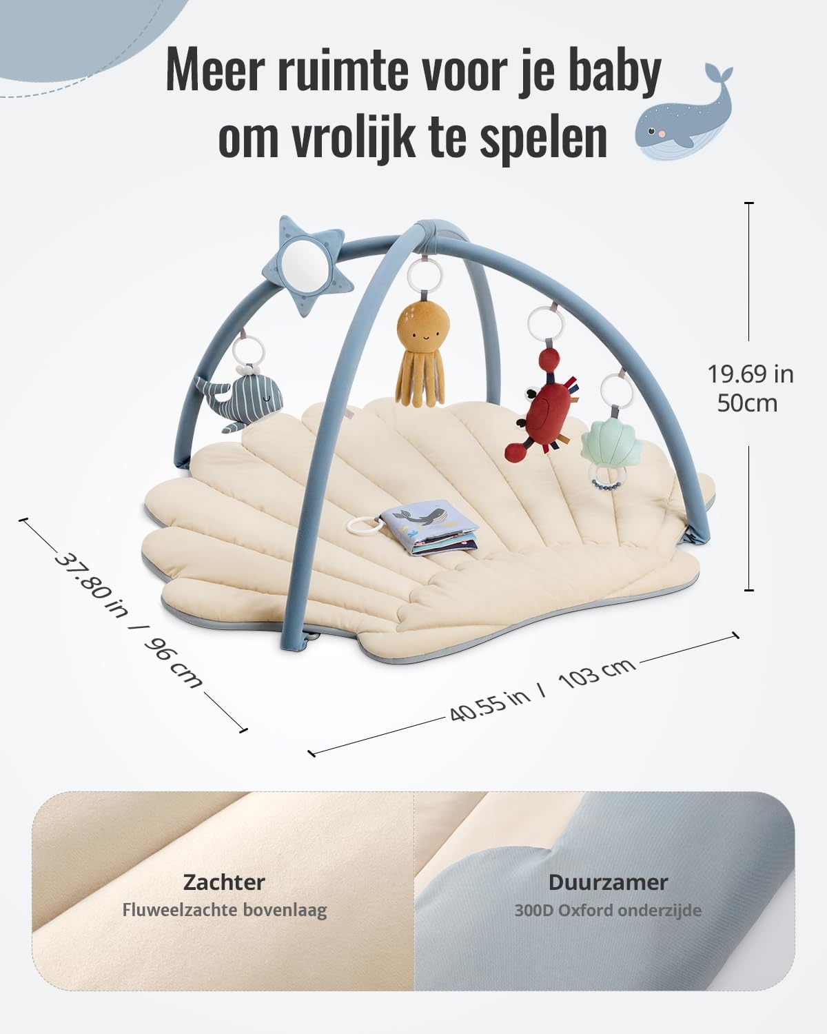 Baby Speelkleed Boho Oceaan met 6 Speeltjes (103x96 cm) - 34% Korting
