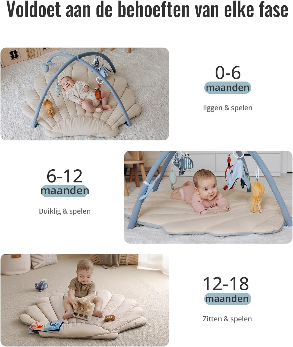 Baby Speelkleed Boho Oceaan met 6 Speeltjes (103x96 cm) - 34% Korting