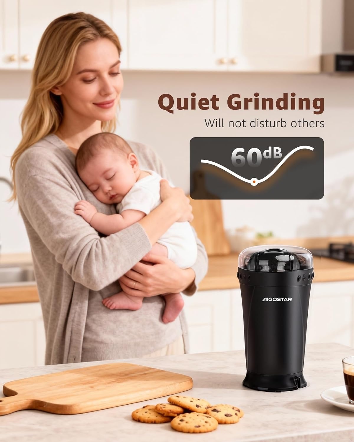 Elektrische Koffiemolen Zwart - 27% Korting