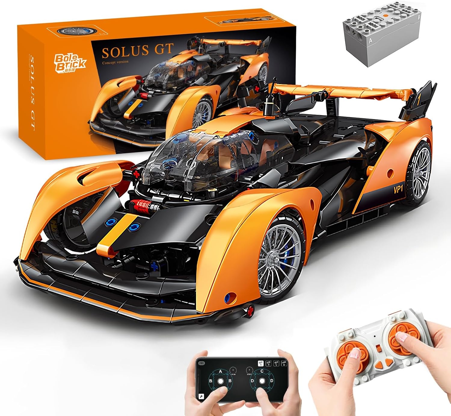 Technic Sportwagen Solus GT Bouwset 1:14, 817 Delen, 34% Korting