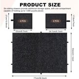 Puzzeltafel Zwart - 1000 Stukjes | 6 Laden | 34% Korting