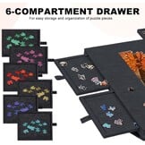 Puzzeltafel Zwart - 1000 Stukjes | 6 Laden | 34% Korting