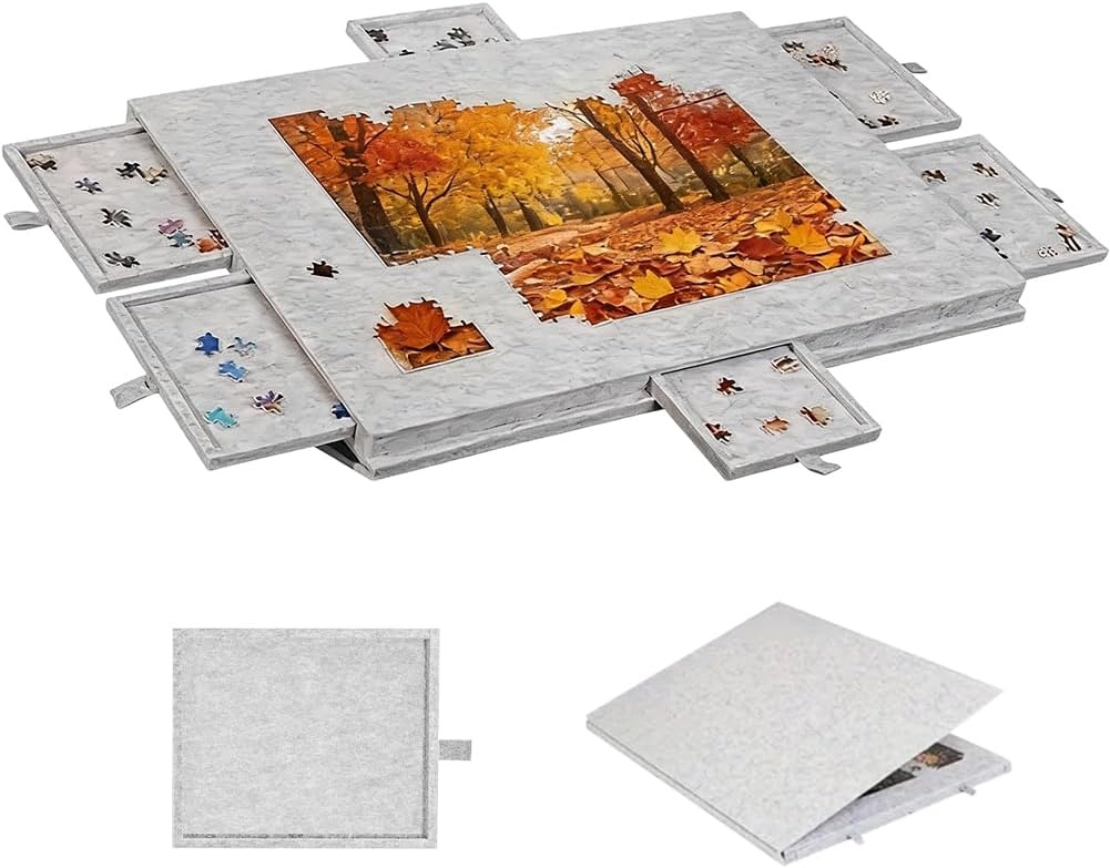 Puzzeltafel Zwart - 1000 Stukjes | 6 Laden | 34% Korting