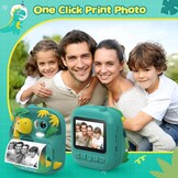 Digitale Kinder Camera Groen - 12MP HD Video & Directe Afdruk
