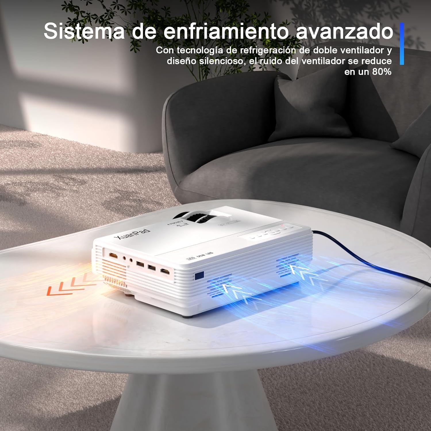 Draagbare Mini-projector HD 1080P WiFi/Bluetooth - 34% Korting