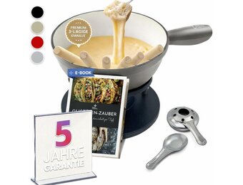 Fondueset Gietijzer Email 2-6 pers. 33% Korting