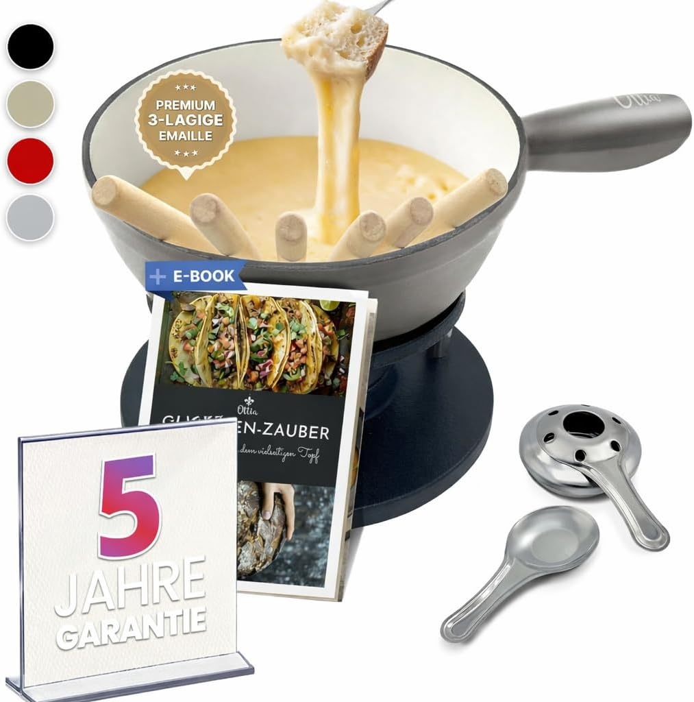Fondueset Gietijzer Email 2-6 pers. 33% Korting
