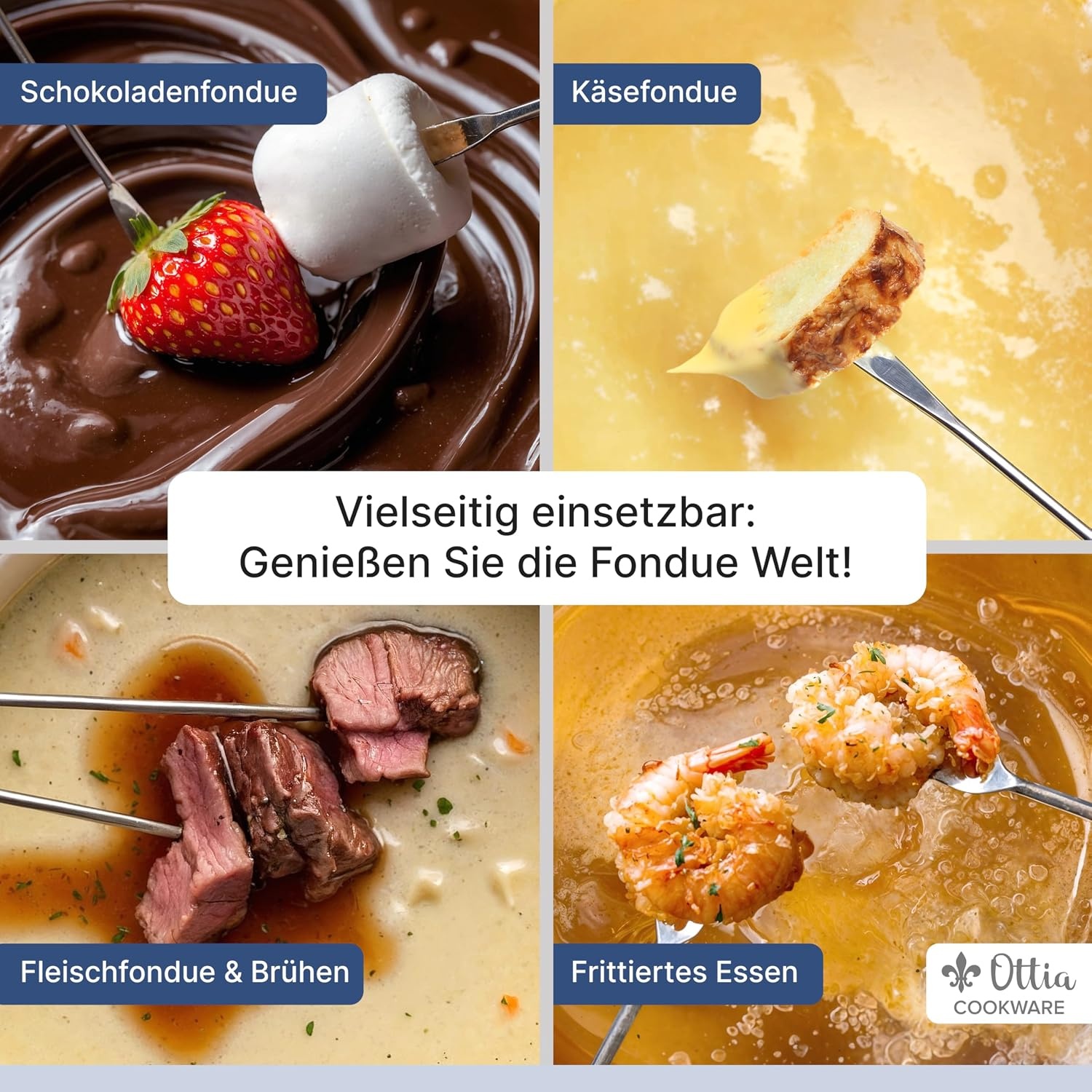 Fondueset Gietijzer Email 2-6 pers. 33% Korting