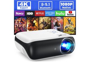 Draagbare 4K Beamer: 1080P Full HD, 9500 Lumen, Bluetooth - 52% Korting!