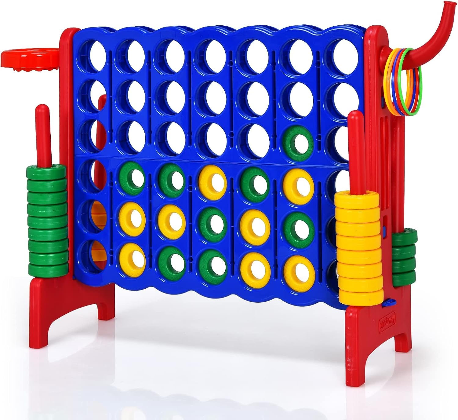 Reuze Vier op een Rij Speelset (Blauw/Rood) - 34% Korting!