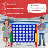 Reuze Vier op een Rij Speelset (Blauw/Rood) - 34% Korting!