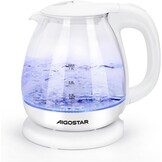 Glazen Waterkoker 1L 2200W Wit - Borosilicaatglas - LED - 28% Korting