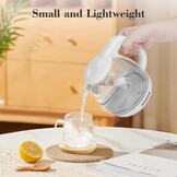 Glazen Waterkoker 1L 2200W Wit - Borosilicaatglas - LED - 28% Korting