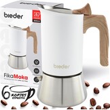 Italiaans Koffiezetapparaat Mokkapot RVS Inductie - 6 Kopjes - 300ml - 33% Korting