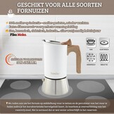 Italiaans Koffiezetapparaat Mokkapot RVS Inductie - 6 Kopjes - 300ml - 33% Korting