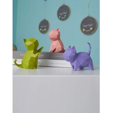 Set van 5 Moderne Kattenbeeldjes - Hars Decoratie - 34% Korting