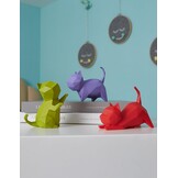 Set van 5 Moderne Kattenbeeldjes - Hars Decoratie - 34% Korting