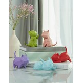 Set van 5 Moderne Kattenbeeldjes - Hars Decoratie - 34% Korting