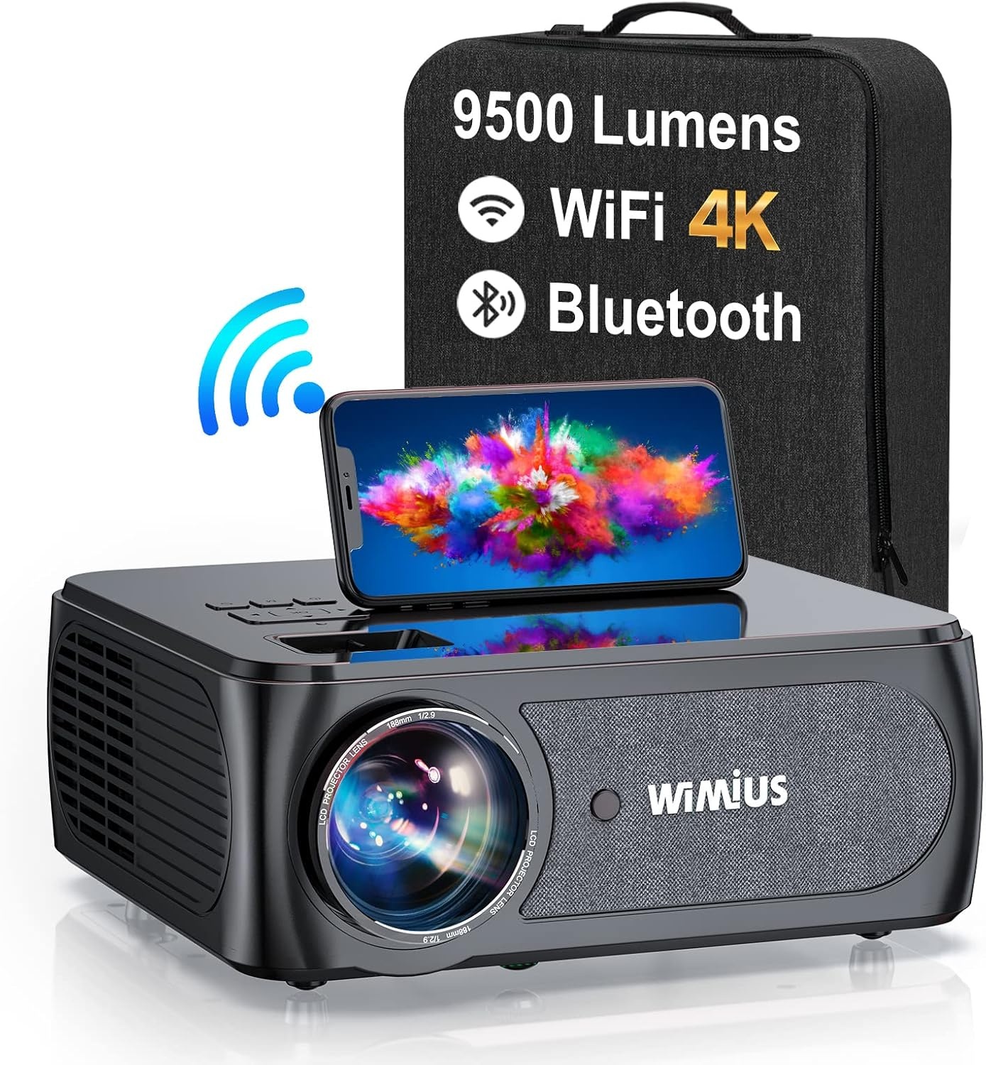 Full HD Beamer 1080p 9500 Lumen met 5G WiFi & Bluetooth | 35% Korting
