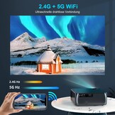 Full HD Beamer 1080p 9500 Lumen met 5G WiFi & Bluetooth | 35% Korting