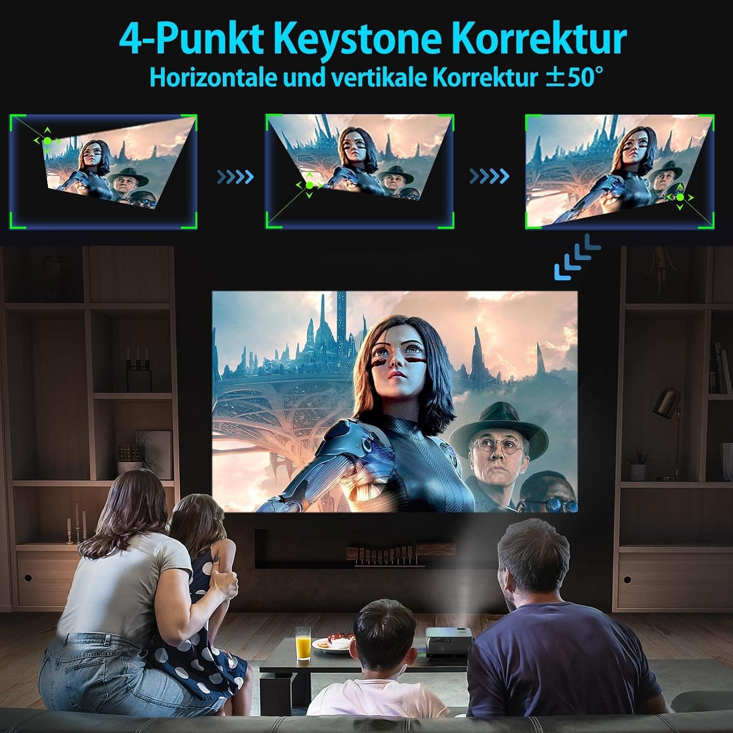 Full HD Beamer 1080p 9500 Lumen met 5G WiFi & Bluetooth | 35% Korting