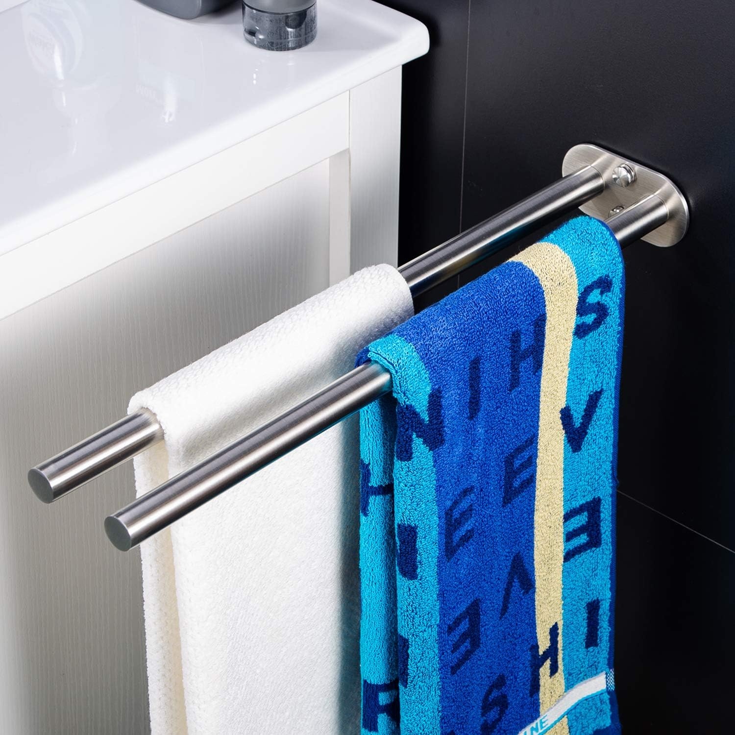Dubbele Handdoekhouder RVS Geborsteld 40cm - 73% Korting