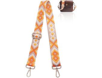 Verstelbare Schouderriem Tasriem (Oranje, 75-135cm, 3.8cm breed) 73% Korting