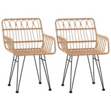 vidaXL Tuinstoelen (2 stuks) PE-rattan 56x64x80 cm - 34% Korting