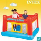 Opblaasbaar Springkasteel Speelhuis 174x174x112 cm Meerkleurig - 34% Korting