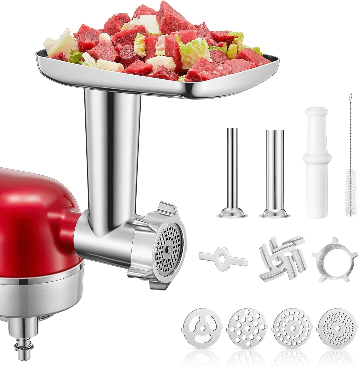 KitchenAid Vleesmolen Opzetstuk RVS | 33% Korting