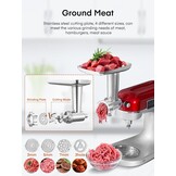 KitchenAid Vleesmolen Opzetstuk RVS | 33% Korting