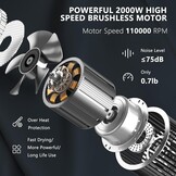 Slopehill Ionen Haardroger met 110.000 tpm Motor - 34% Korting!
