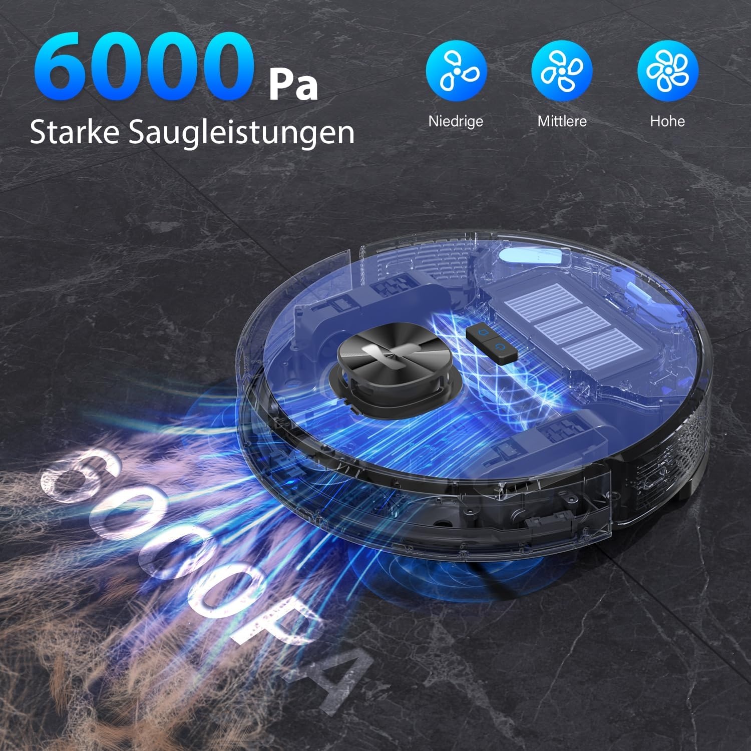 Robotstofzuiger Tikom L9000 Plus met dweilfunctie, LiDAR, 4000 Pa, 60 dagen zelflediging - 60% Korting!