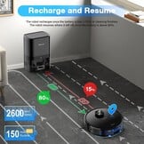 Robotstofzuiger Tikom L9000 Plus met dweilfunctie, LiDAR, 4000 Pa, 60 dagen zelflediging - 60% Korting!