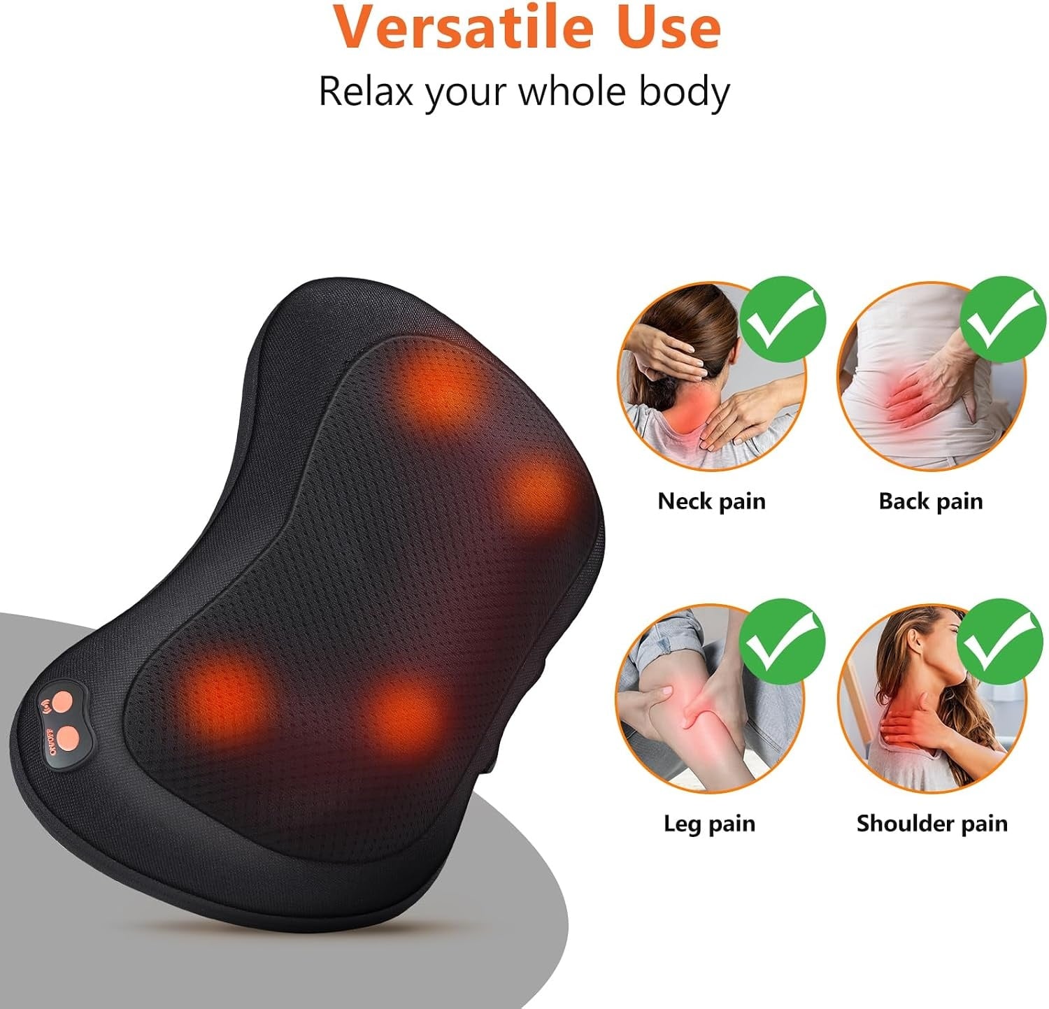 Brelley Nek & Rugmassageapparaat met Warmte - 33% Korting