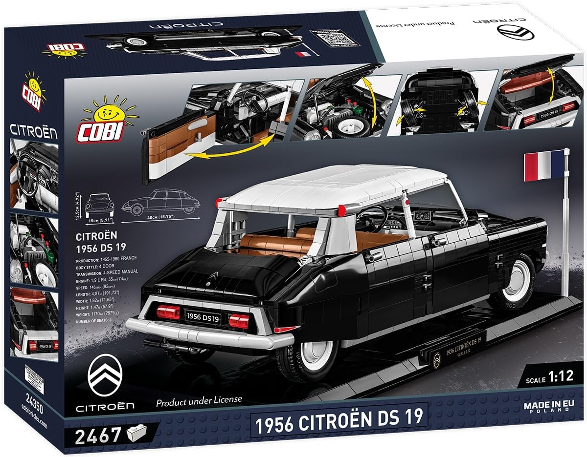 COBI Bouwset Citroën DS 19 (1956) - 2467 Delen, Zwart - 59% Korting!
