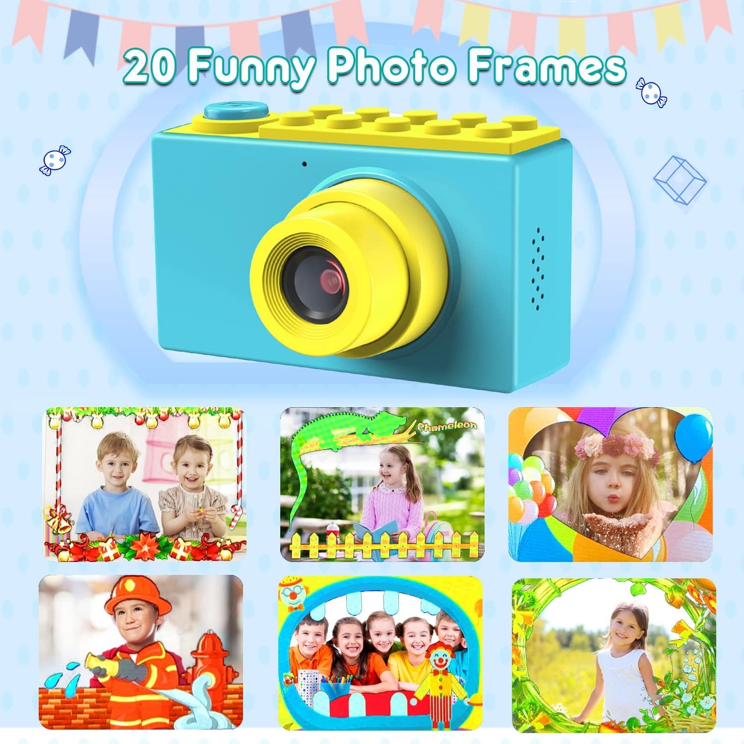 Digitale Kindercamera Blauw - 8MP, 1080p Video, 32GB - 57% Korting