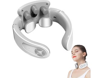 Elektrisch Nekmassage Apparaat met Warmtetherapie - 5 Modi, 15 Intensiteit, 33% Korting