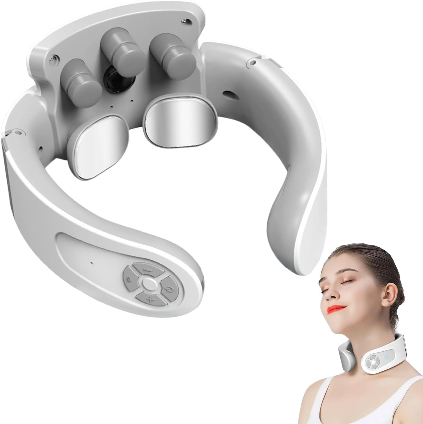 Elektrisch Nekmassage Apparaat met Warmtetherapie - 5 Modi, 15 Intensiteit, 33% Korting