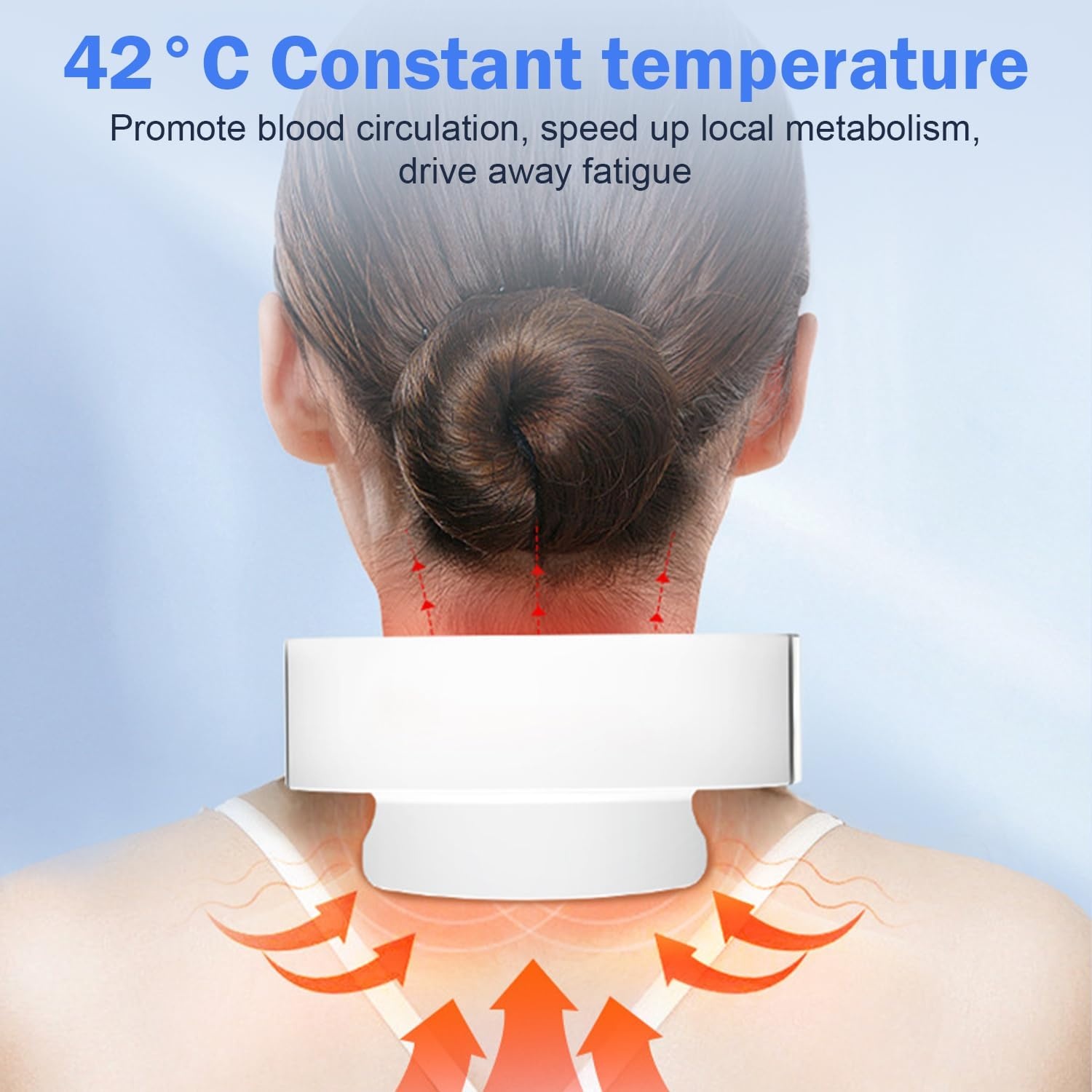 Elektrisch Nekmassage Apparaat met Warmtetherapie - 5 Modi, 15 Intensiteit, 33% Korting